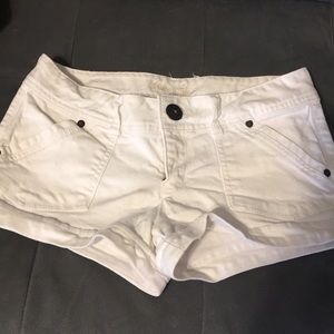 White Jean shorts